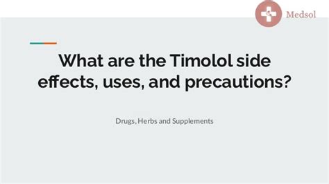 Timolol: Uses & Side Effects .